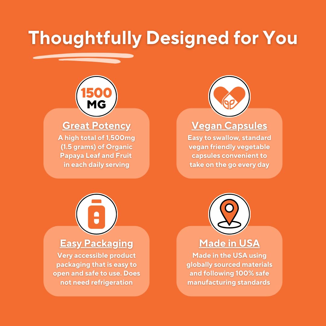 Papaya capsules on white background