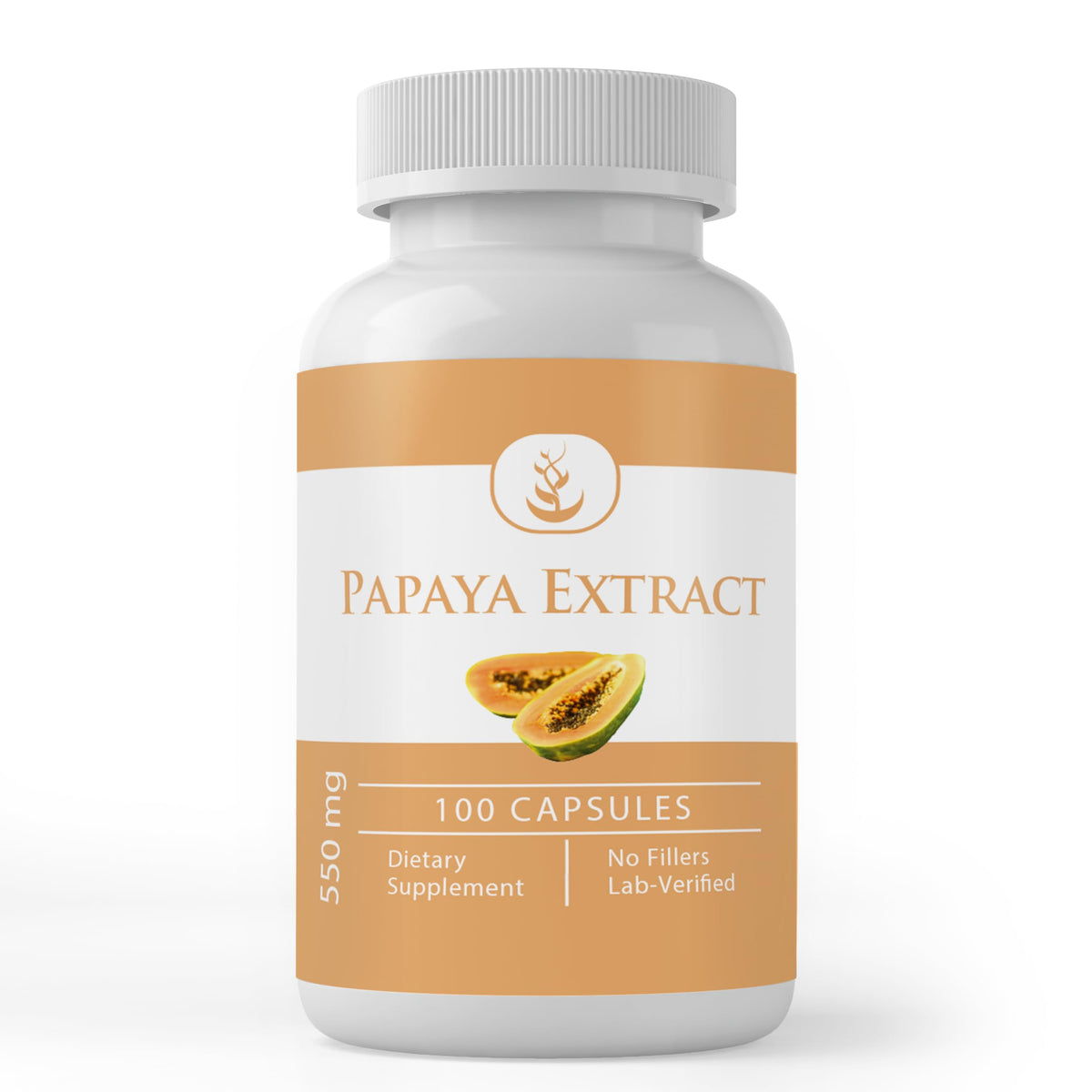Bottle of Papaya Extract Capsules - Pure Original Ingredients