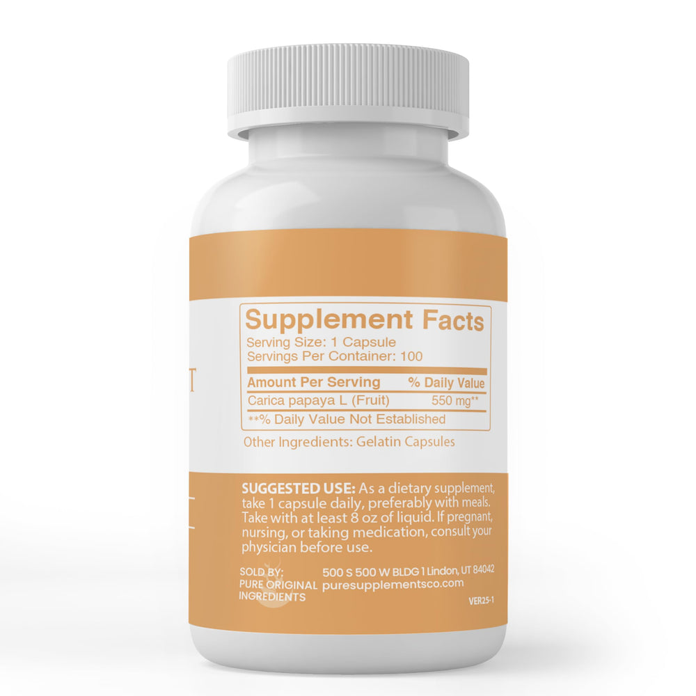 Papaya Extract Capsule close-up