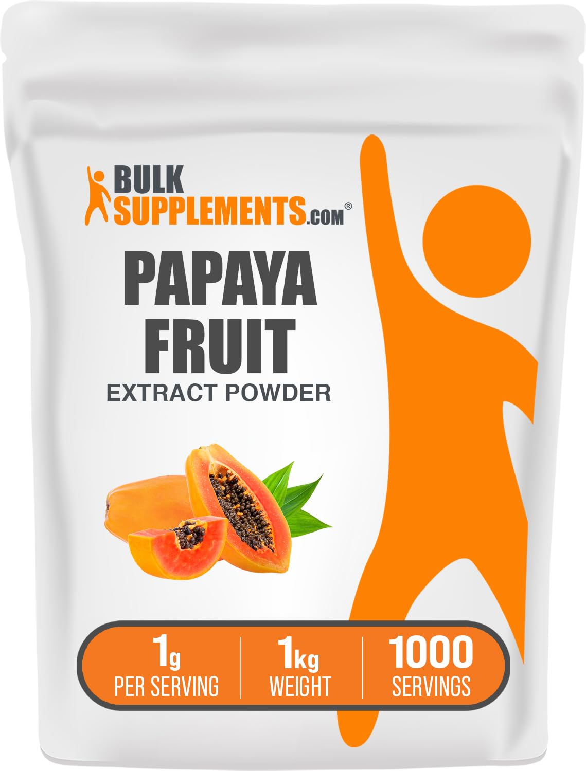 BulkSupplements Papaya Fruit Extract Powder 1kg packaging