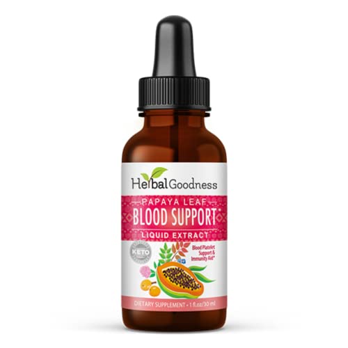 Fresh papaya leaves used in blood support formula