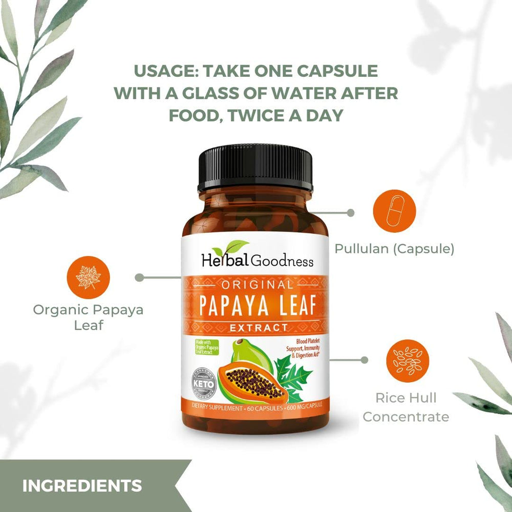 Papaya leaf extract immune support and skin radiance