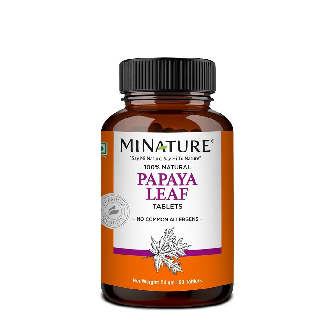 Mi Nature Papaya Leaf Tablets bottle front