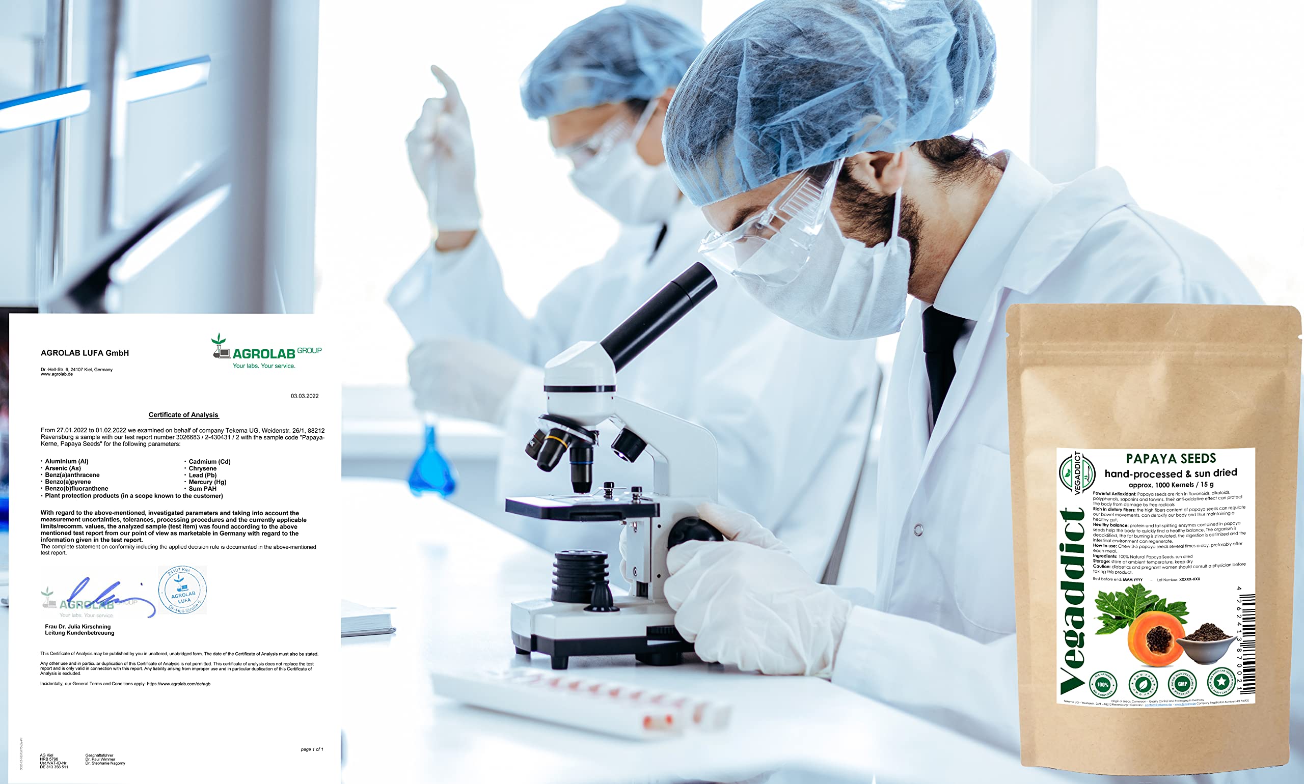 Naturally dried papaya seeds