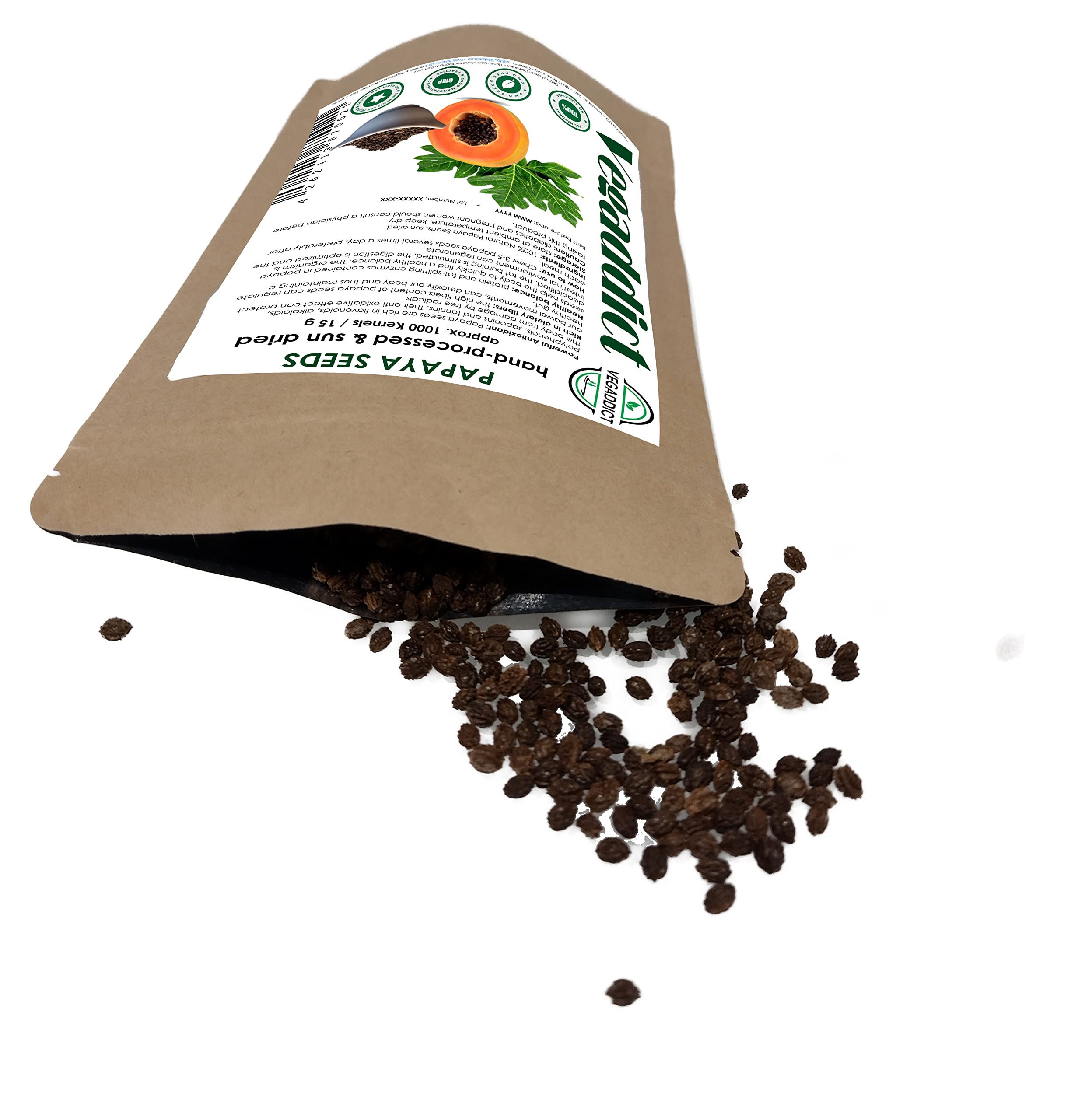 Papaya seeds aiding digestion