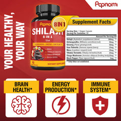 Shilajit Himalayan ingredients and herbal blend