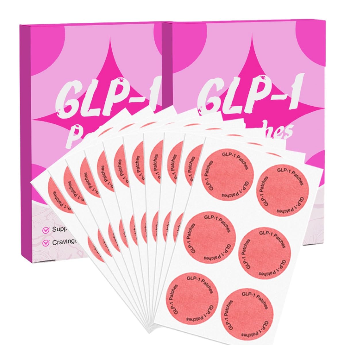 PAQIMAN 2-Pack GLP-1 Weight Patches box and patches