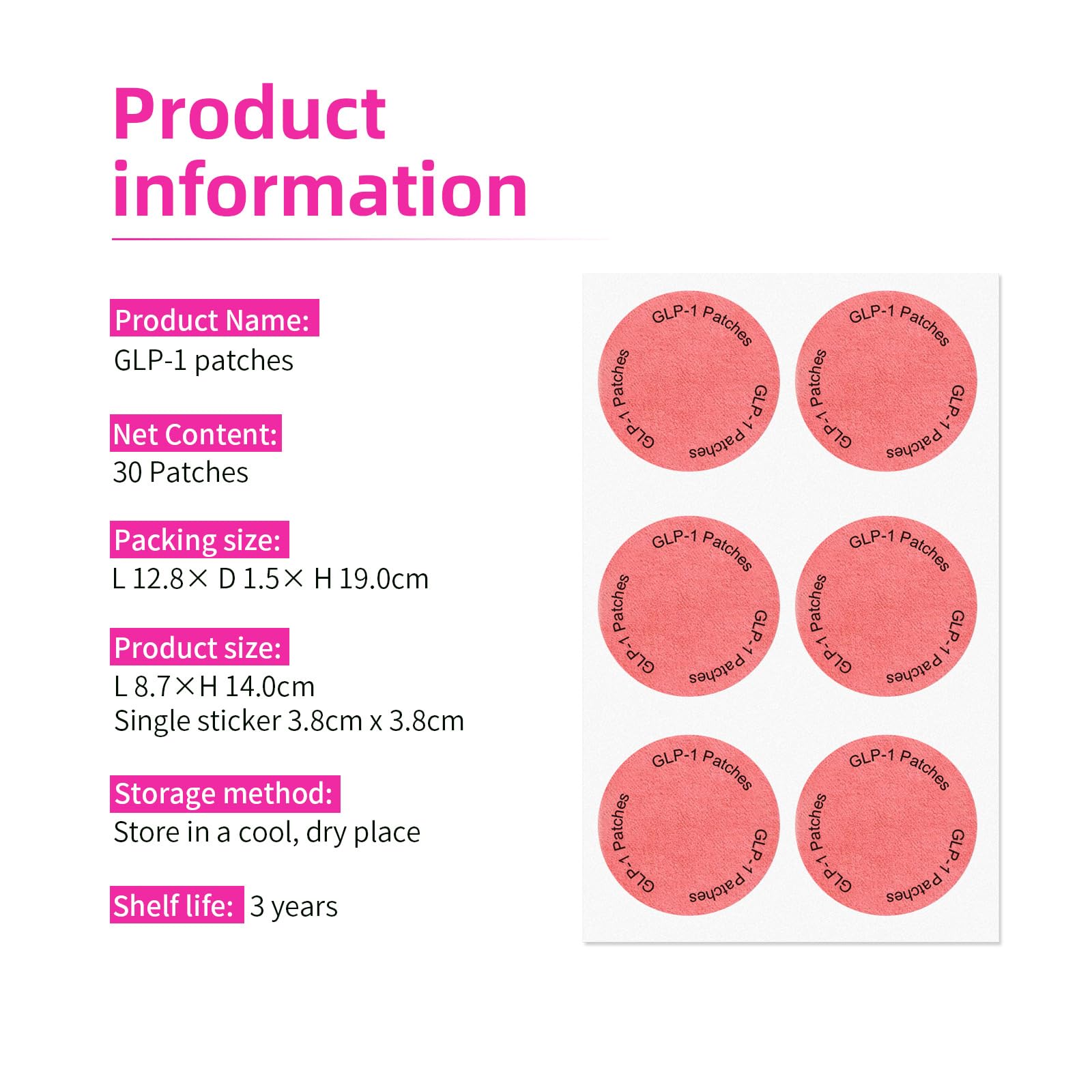 Illustration showing 8-hour wear duration for PAQIMAN patches
