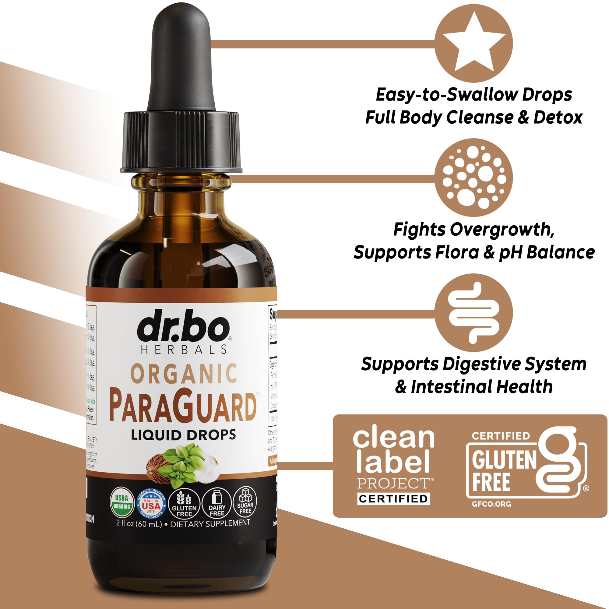 ParaGuard Cleanse liquid 2 oz bottle label close-up