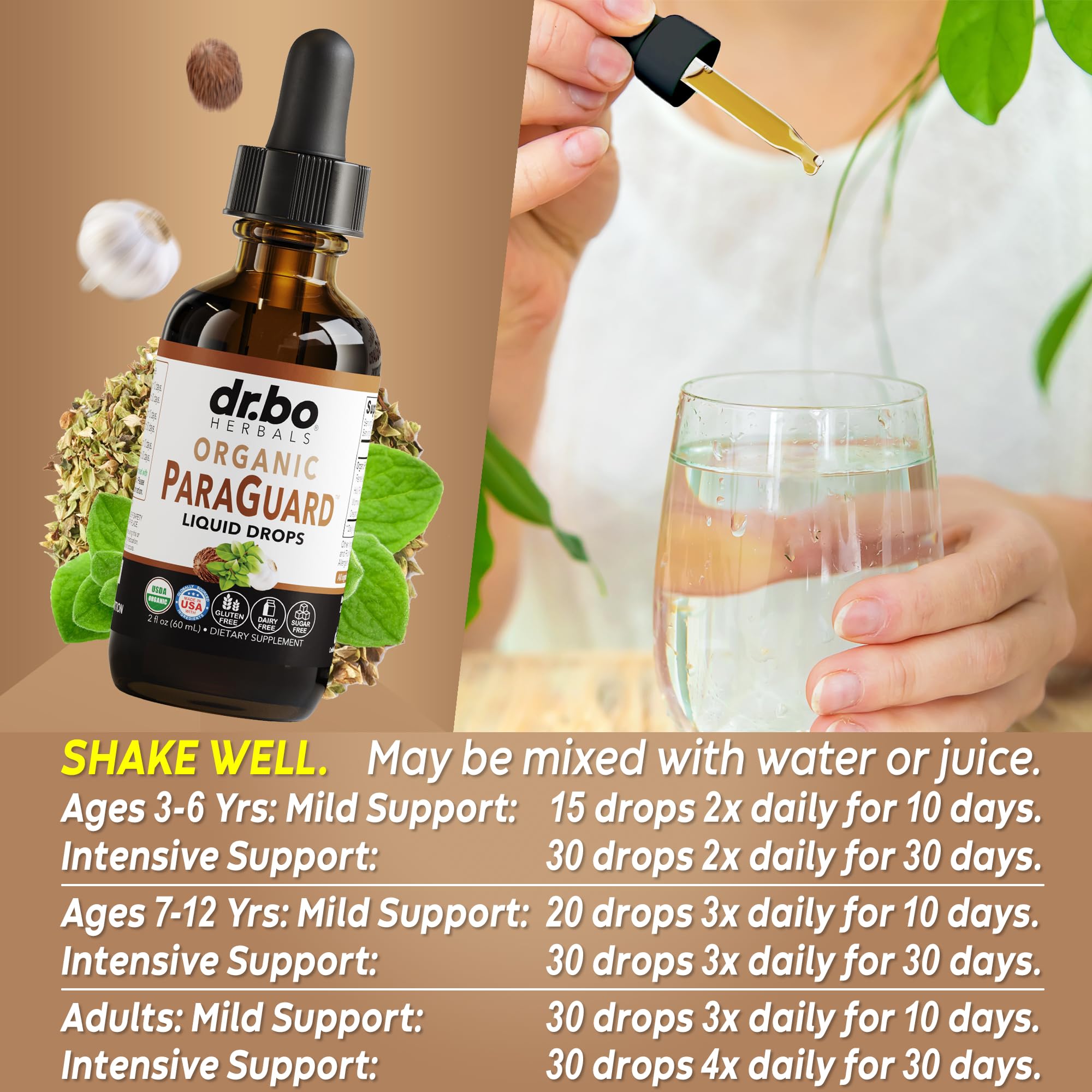 Peppermint leaf for digestive comfort in ParaGuard