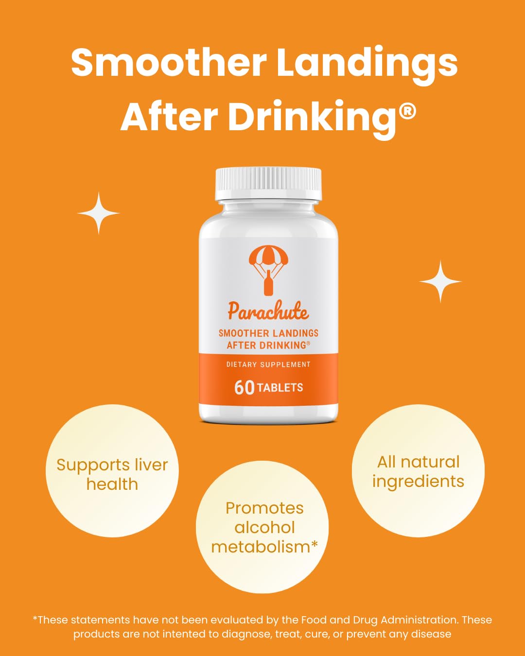 Parachute single tablet per drink usage
