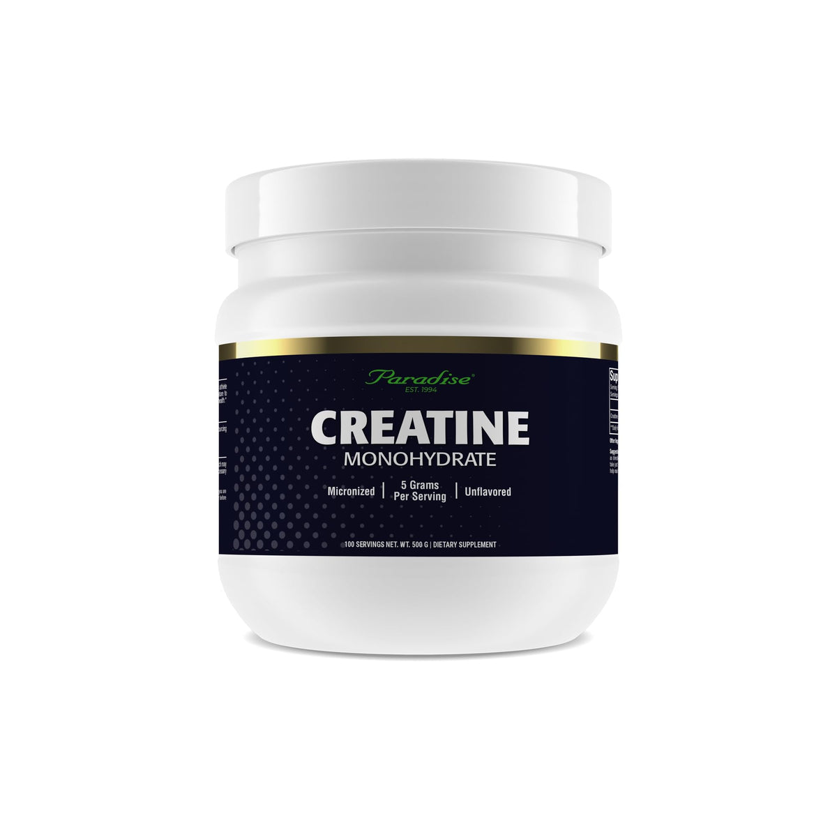 Paradise Creatine Monohydrate Powder 500 g front view