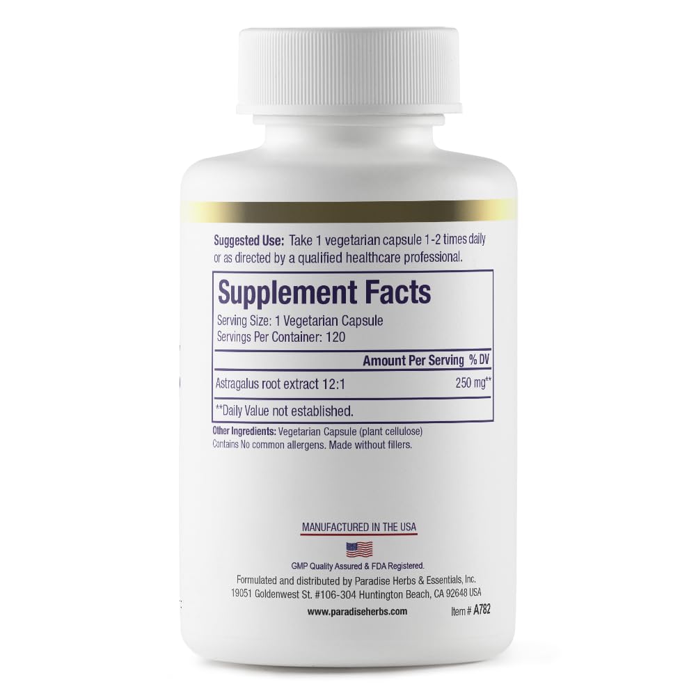 Astragalus extract packaging and bottle label