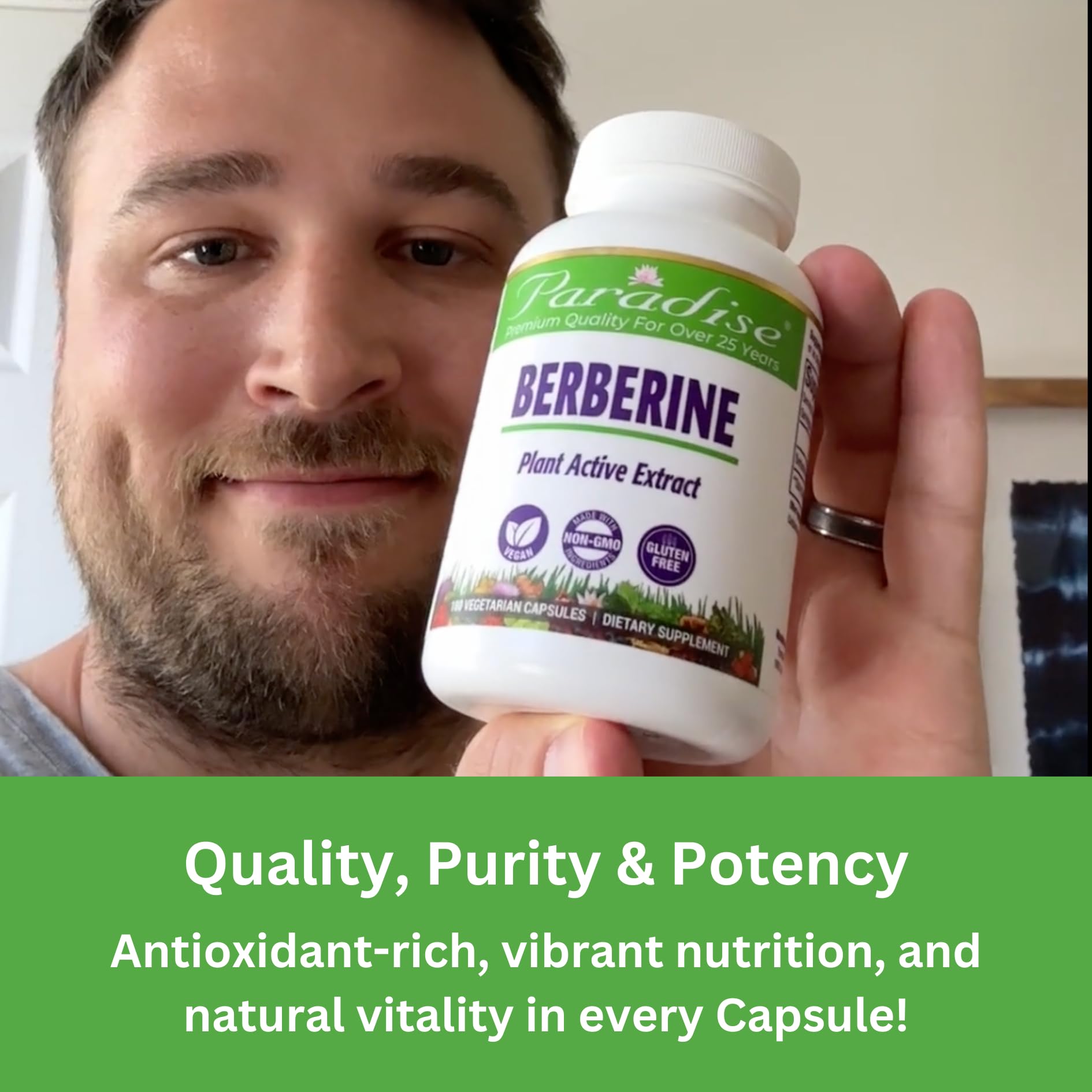 Box packaging of Paradise Herbs Berberine Extract 60 capsules