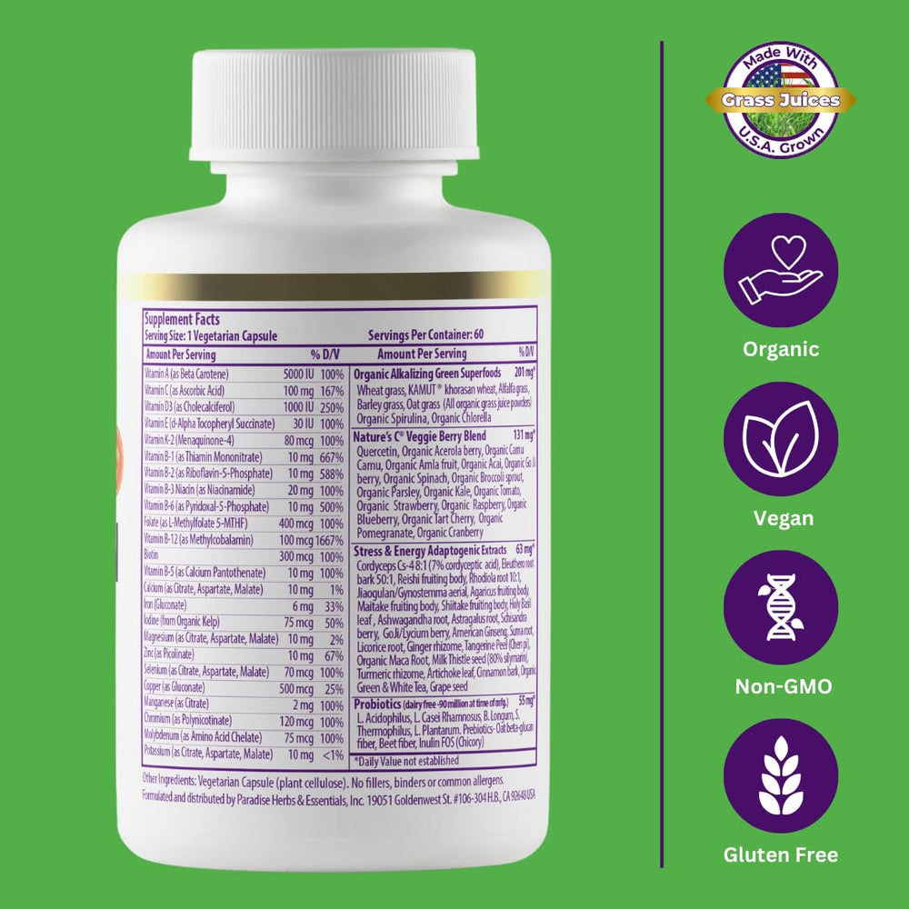 Award-winning ORAC Energy Greens blend visual