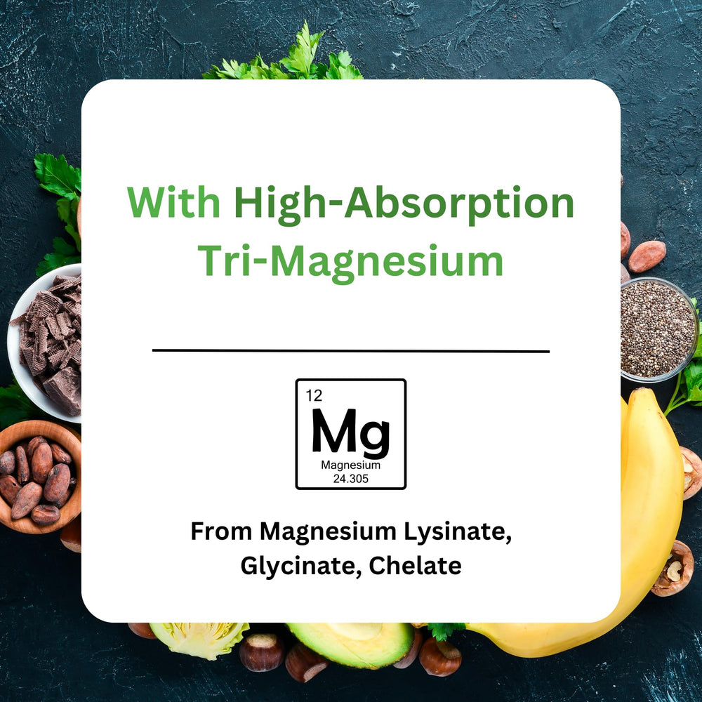 Ingredients and organic herbs used in Earth's Blend magnesium supplement
