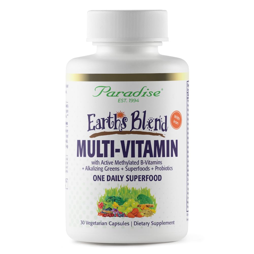 Paradise Herbs Earth's Blend Women's Once Daily Multivitamin with Iron bottle