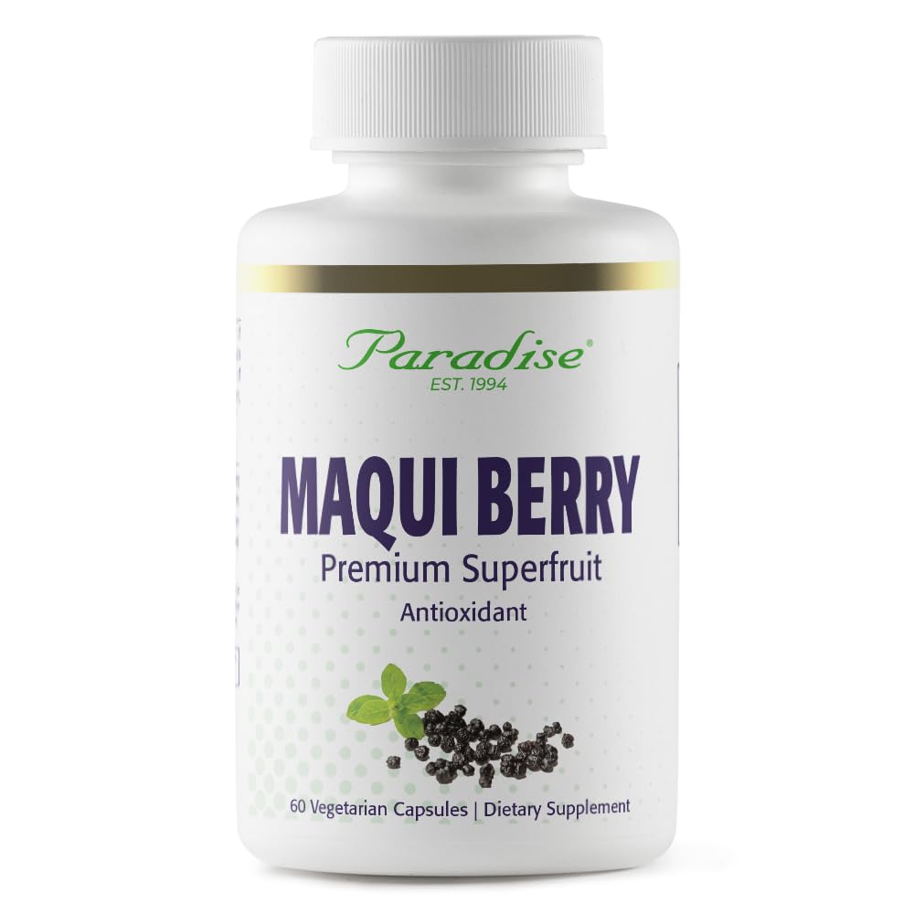 Paradise Herbs Maqui Berry Extract bottle with label