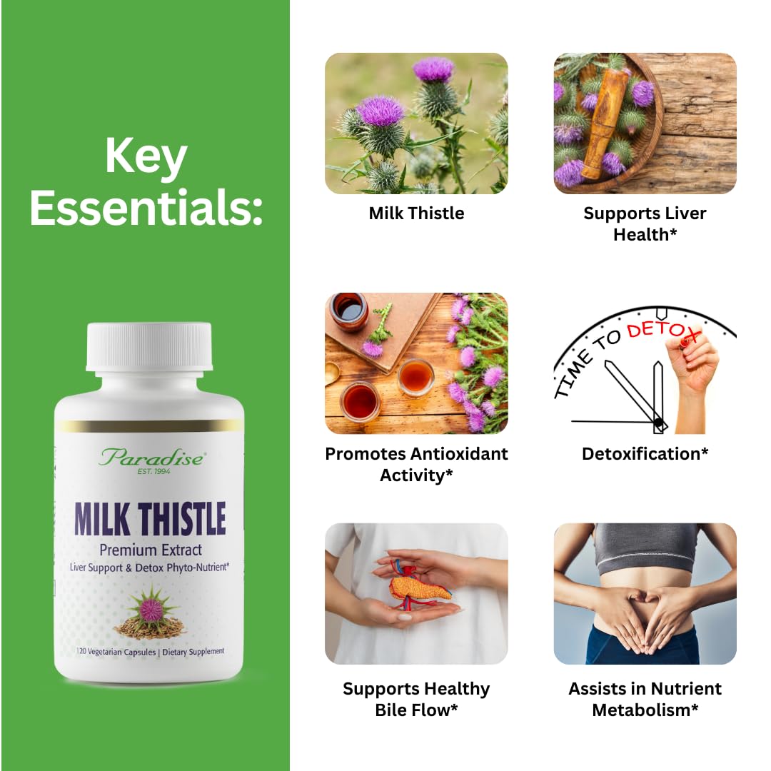 Milk Thistle 120 vegan capsules label