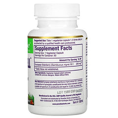 Ultra-pure elderberry extract capsules product shot highlighting vegan and gluten-free features