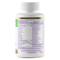 Back label of Paradise Herbs Zinc Picolinate bottle