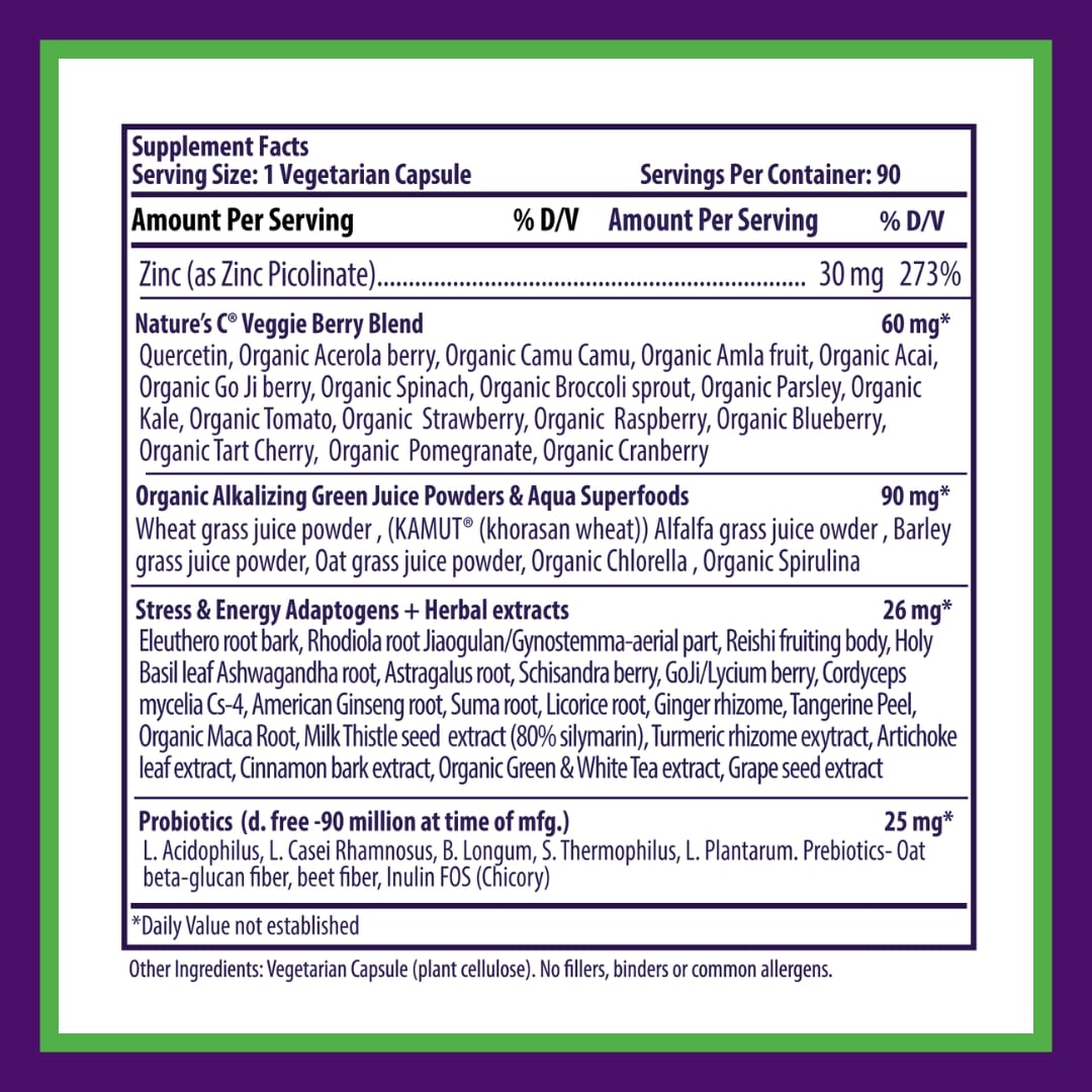 Immunity and wellness benefits icons for Paradise Herbs Zinc