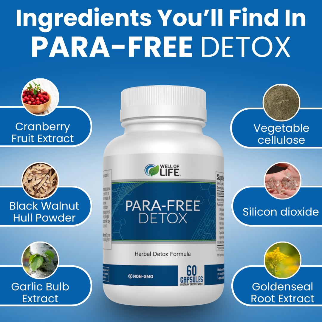 Para-Free Detox ingredients blend in a bowl signaling a holistic wellness ritual