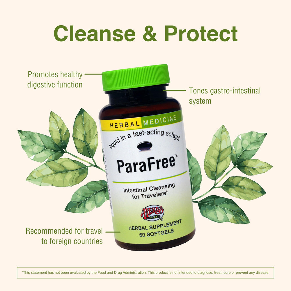 Parafree label with digestive health information