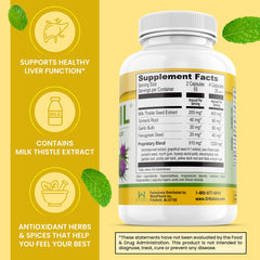 Paranil bottle side view highlighting the 17-herb complex