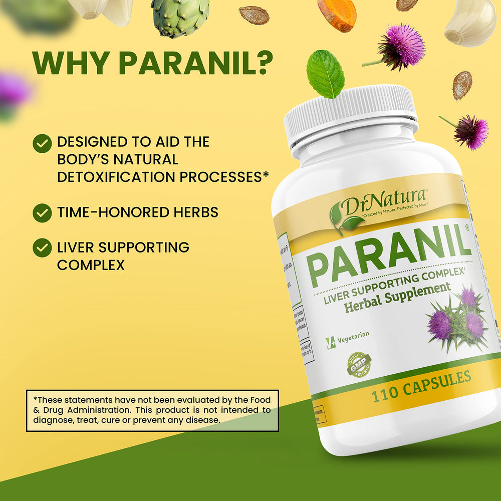 Milk thistle and other herbs used in the Paranil formula