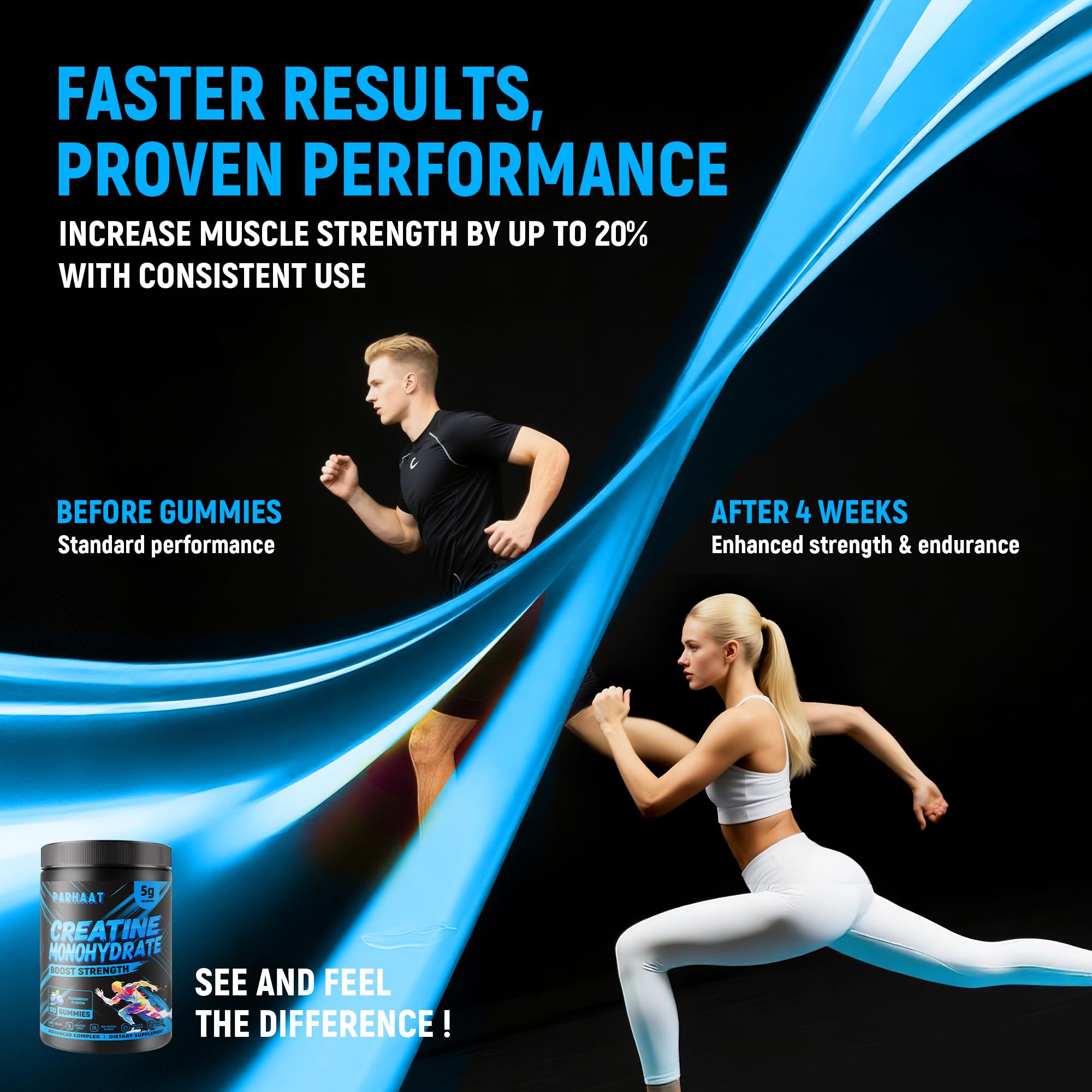 Parhaat creatine monohydrate gummies anti-melting design conveys stable on-the-go use.