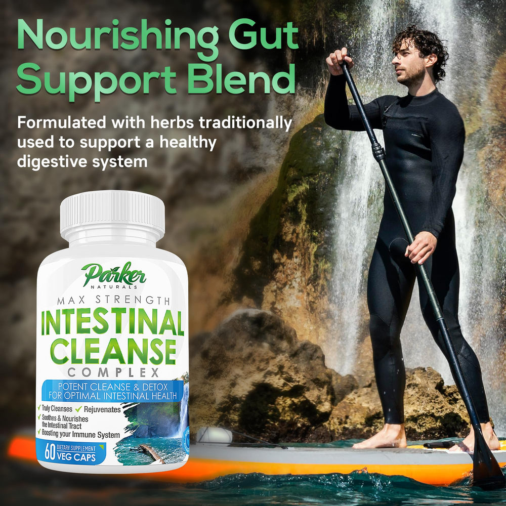 Parker Naturals black walnut hull capsule close-up highlighting herbal ingredients.