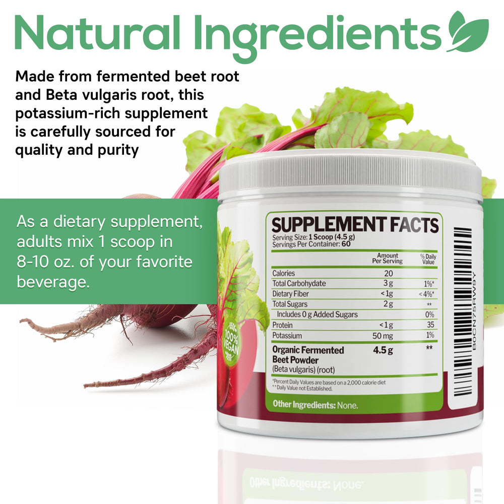 Gluten-free, non-GMO, vegan beet root powder ingredients