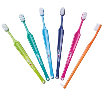 Paro S39 toothbrush with soft bristles and ergonomic handle
