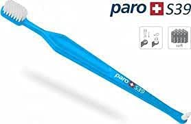 Close-up of soft bristles on Paro S39 toothbrush