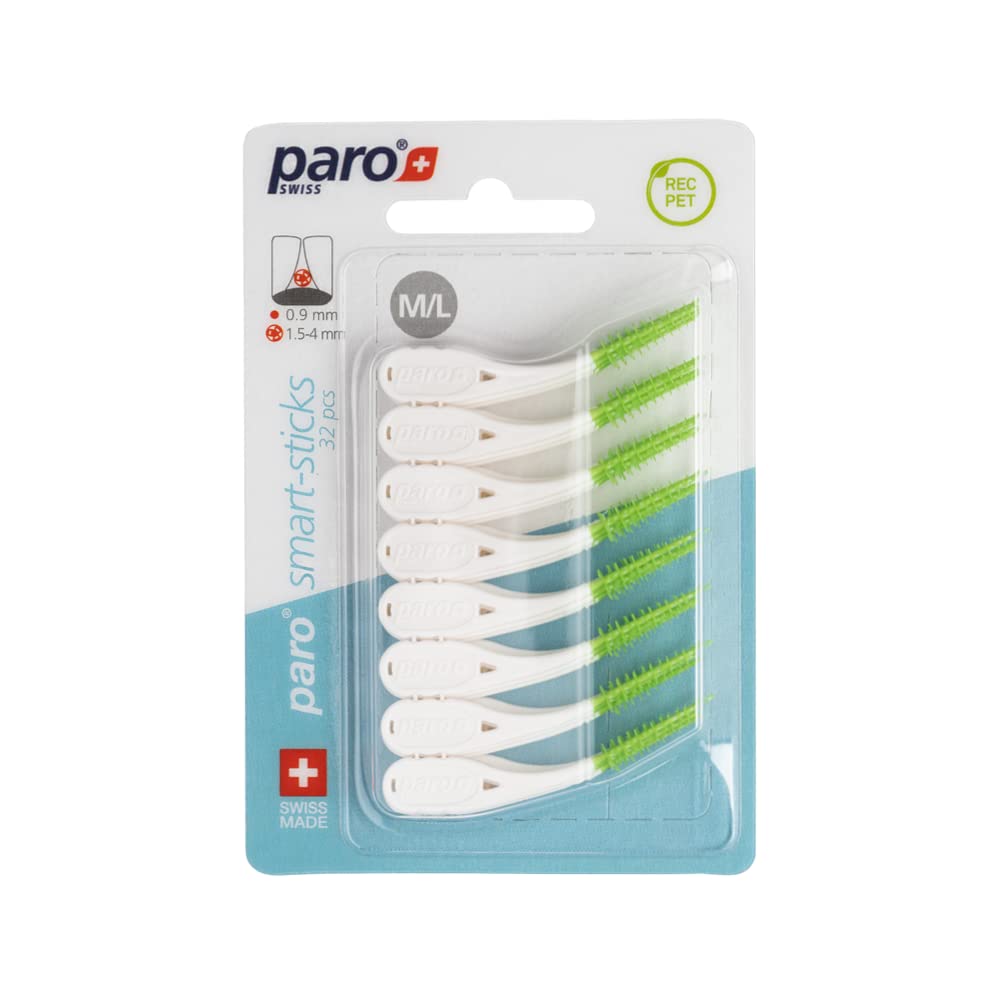 paro Smart-Sticks M/L light green interdental brushes with ø1.5/3.8 mm tips