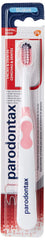 Parodontax soft toothbrush with small head and two-length bristles