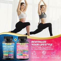 Ashwagandha, magnesium, and L-Theanine capsules in bundle