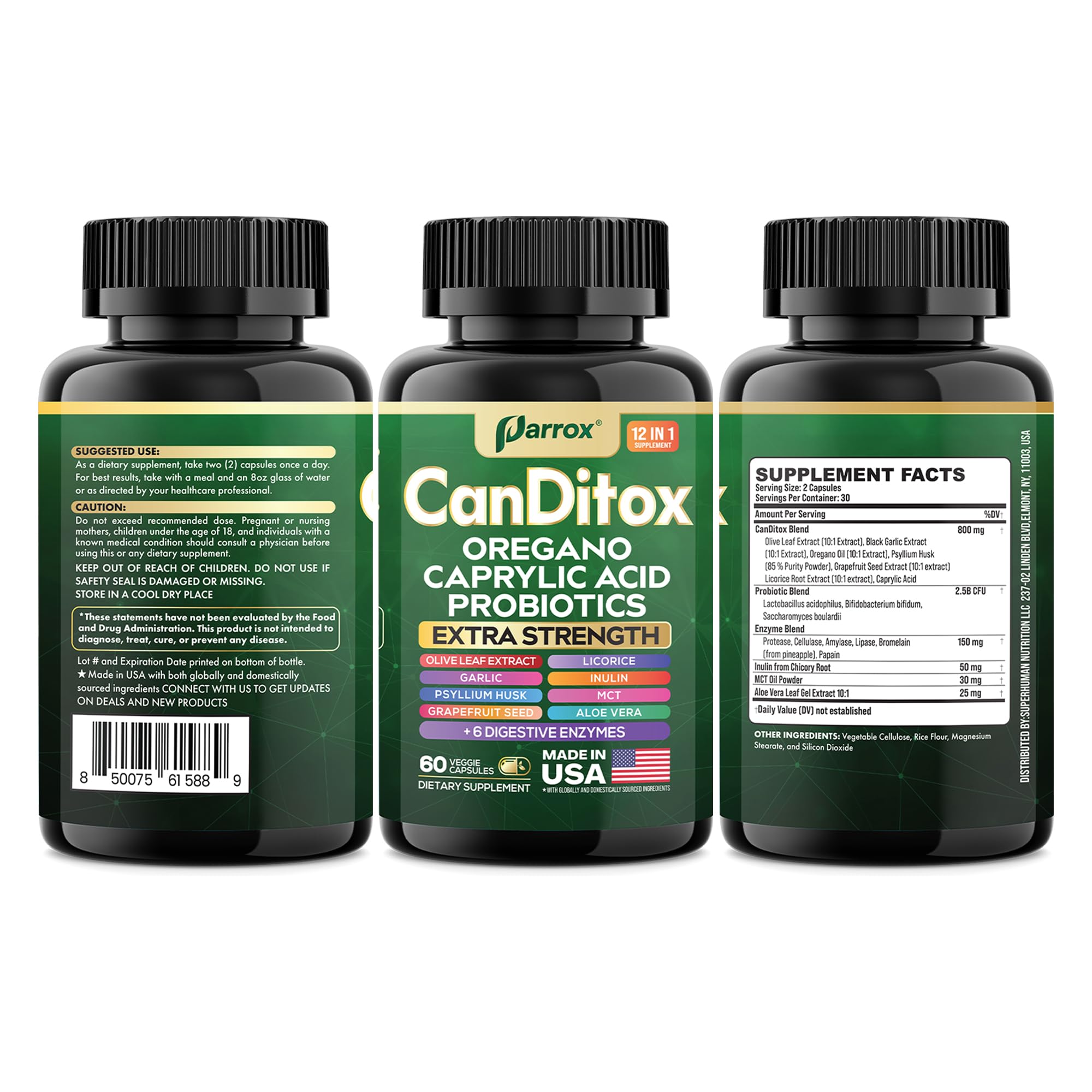 Parrox CanDitox packaging and capsule format