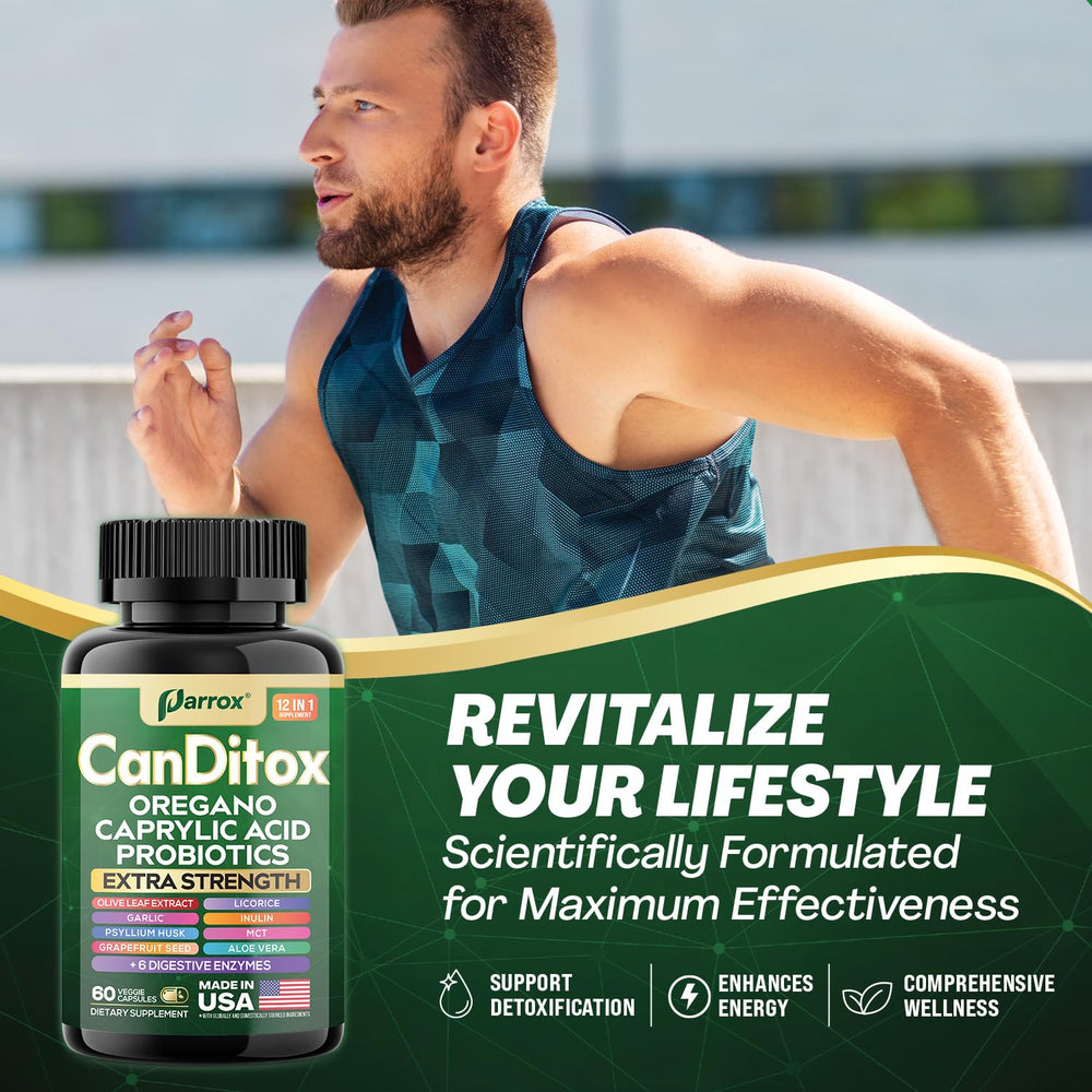 Parrox CanDitox digestive enzymes illustration