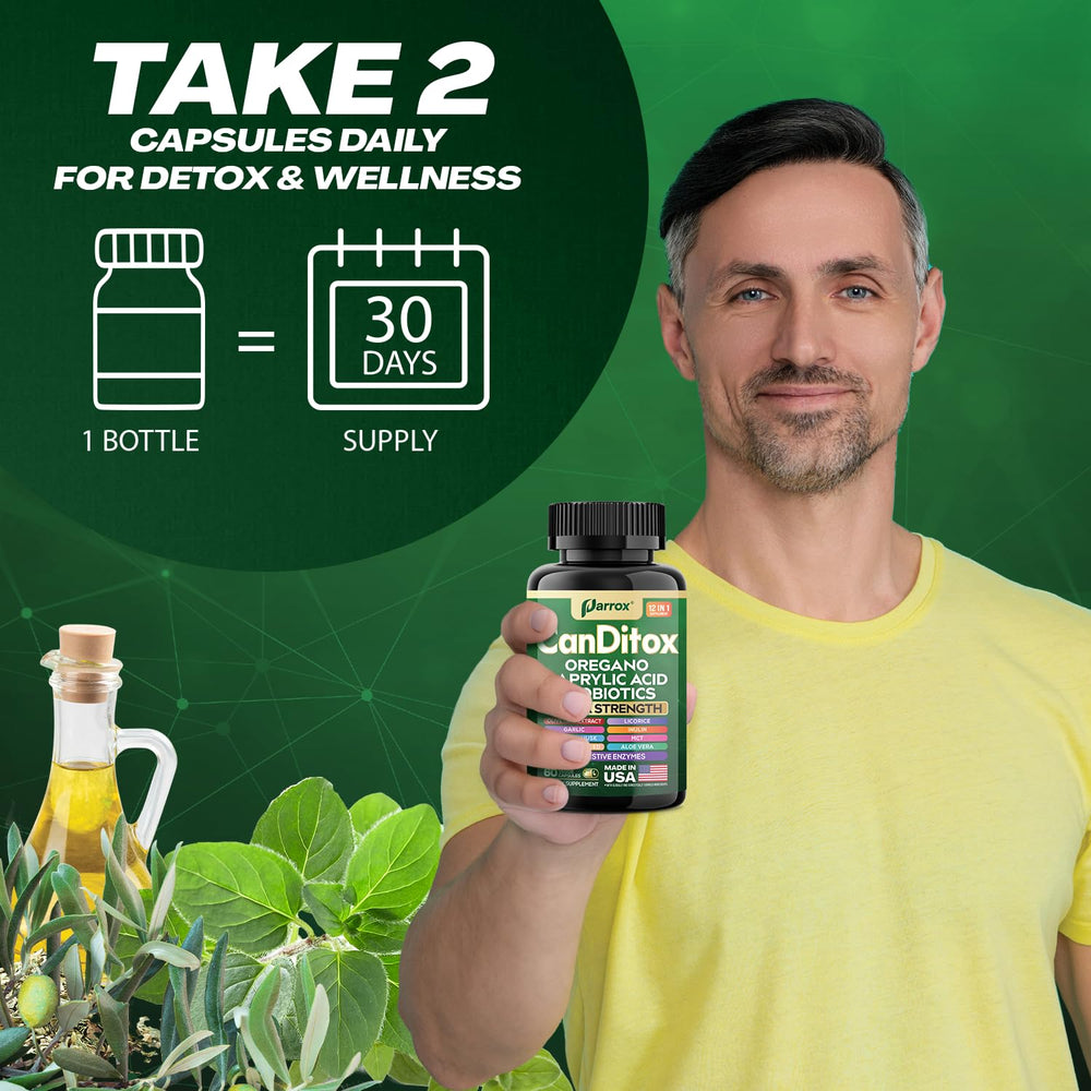 Parrox CanDitox plant extracts visuals including aloe vera and psyllium