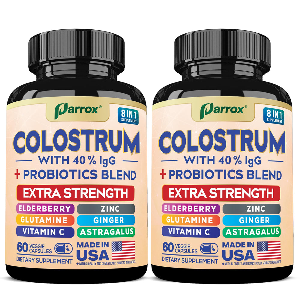 Parrox Colostrum Capsule bottle close-up