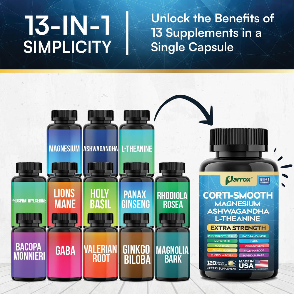 L-Theanine and Ashwagandha representing calm and focus