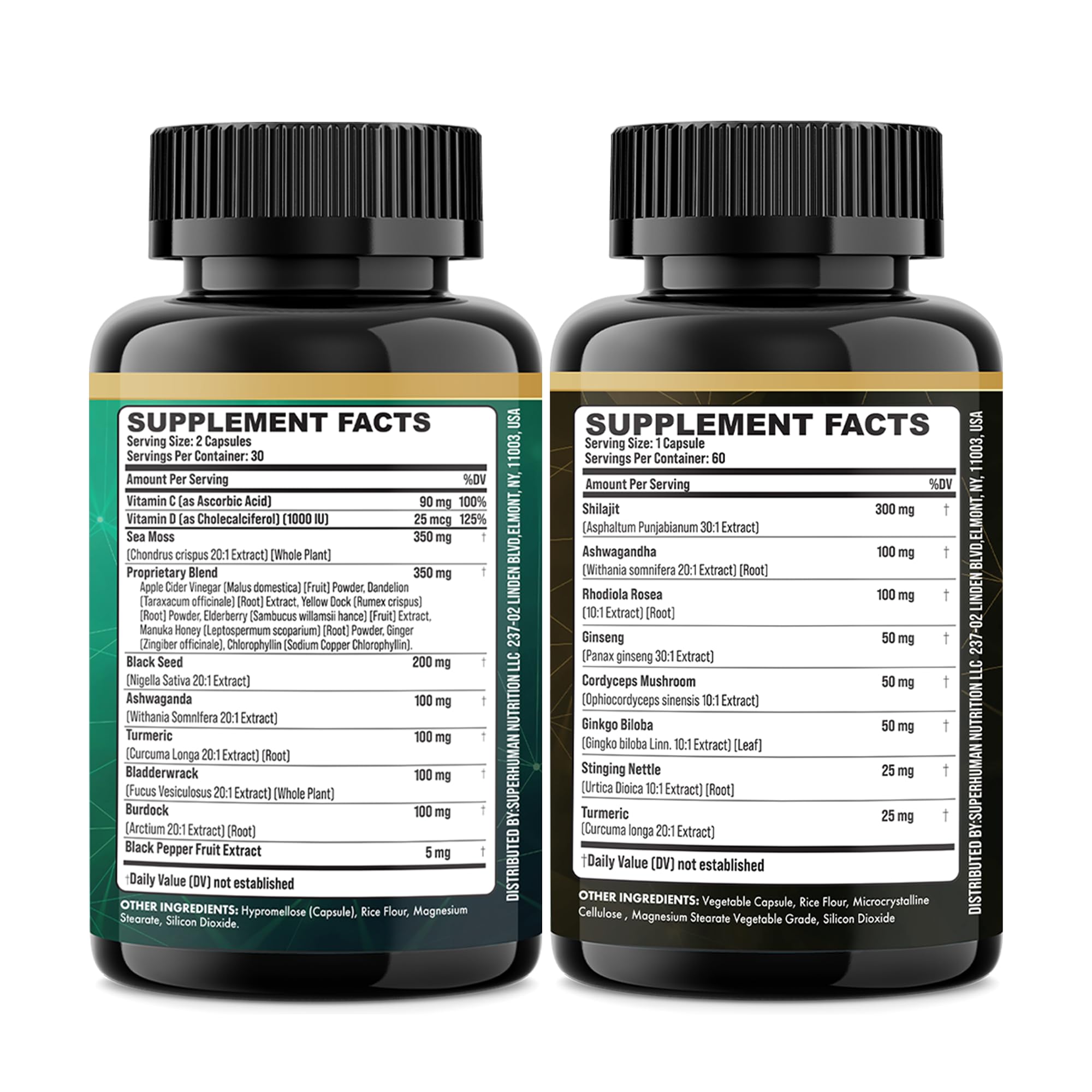 Flat-lay of Dynamic Vitality Bundle 3 Pack with bottles and packaging