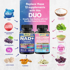 Liposomal NAD and Nicotinamide Riboside ingredients in the set