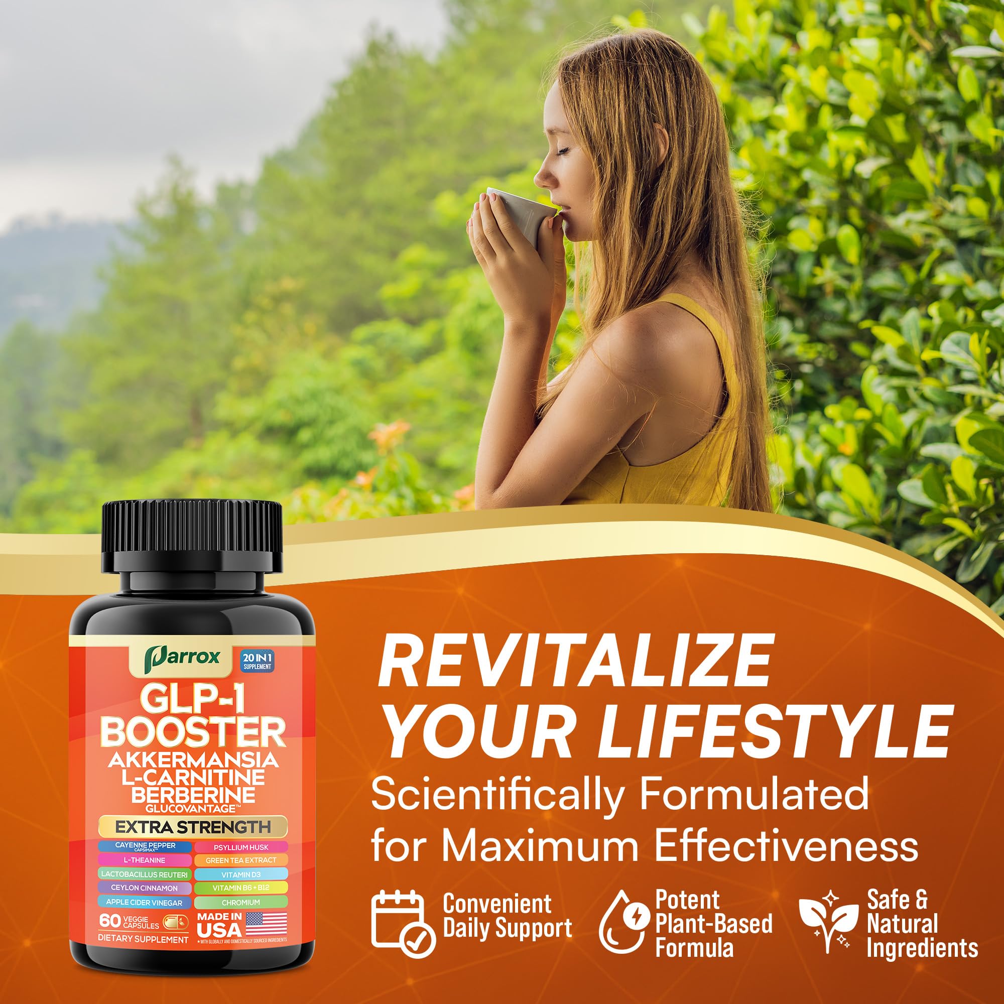 Parrox GLP-1 Booster capsules in a blister pack