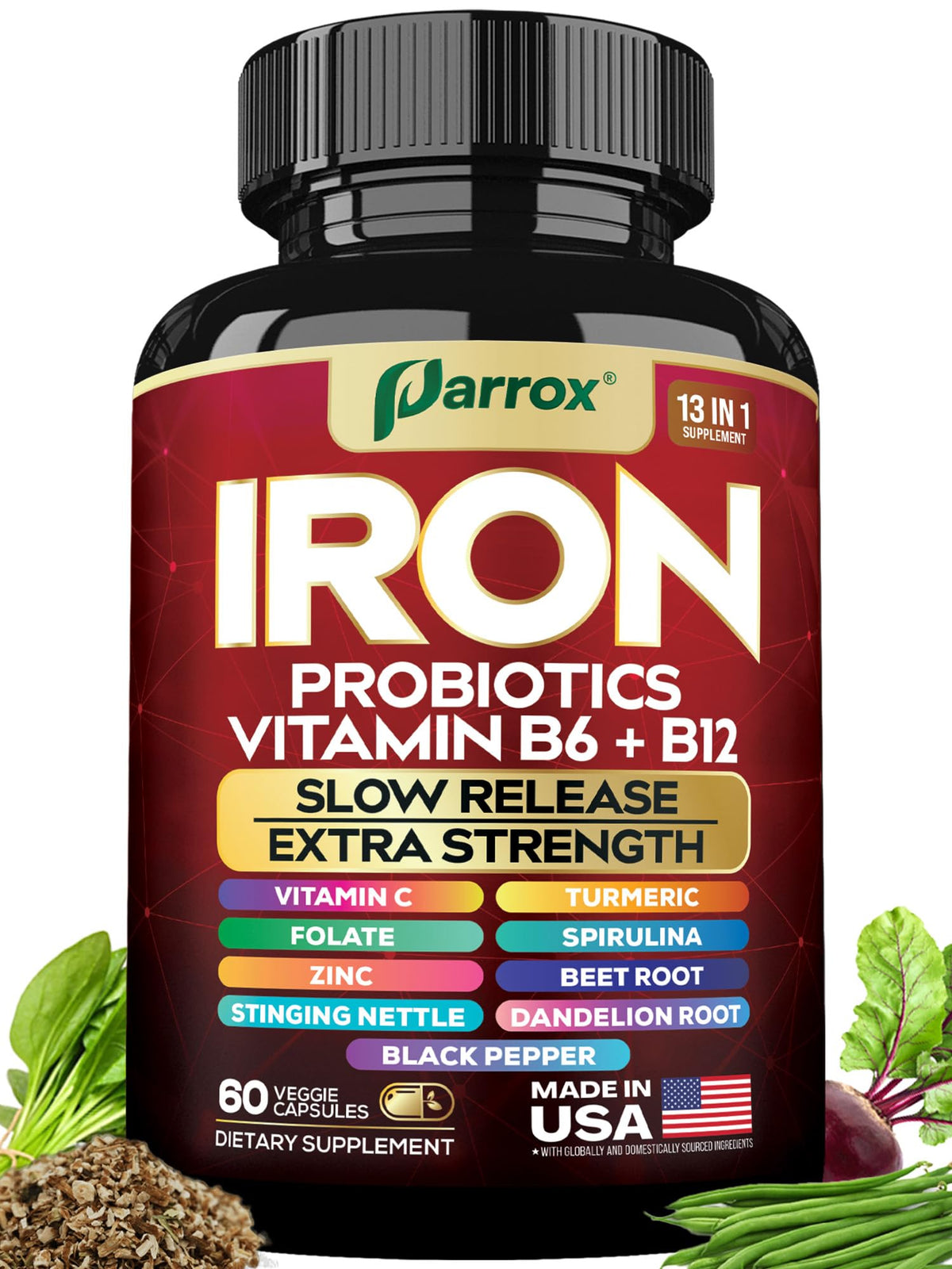 Parrox Iron Supplement bottle hero image