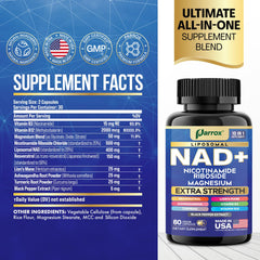 Illustration of Liposomal NAD+ and Nicotinamide Riboside