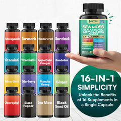 Herbal blend image featuring Ashwagandha, Turmeric, Dandelion, Yellow Dock