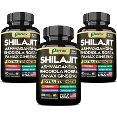 Hero image of Parrox Shilajit 8-in-1 supplement bottle